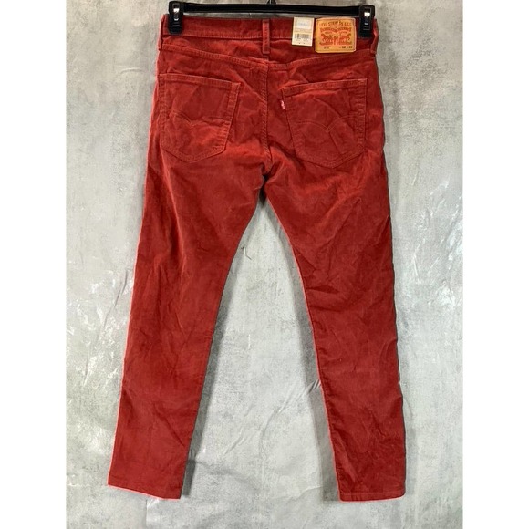Levi's Men's Brick Red 512 Slim Tapered-Fit Corduroy Jeans SZ 32X30 - Picture 2 of 13